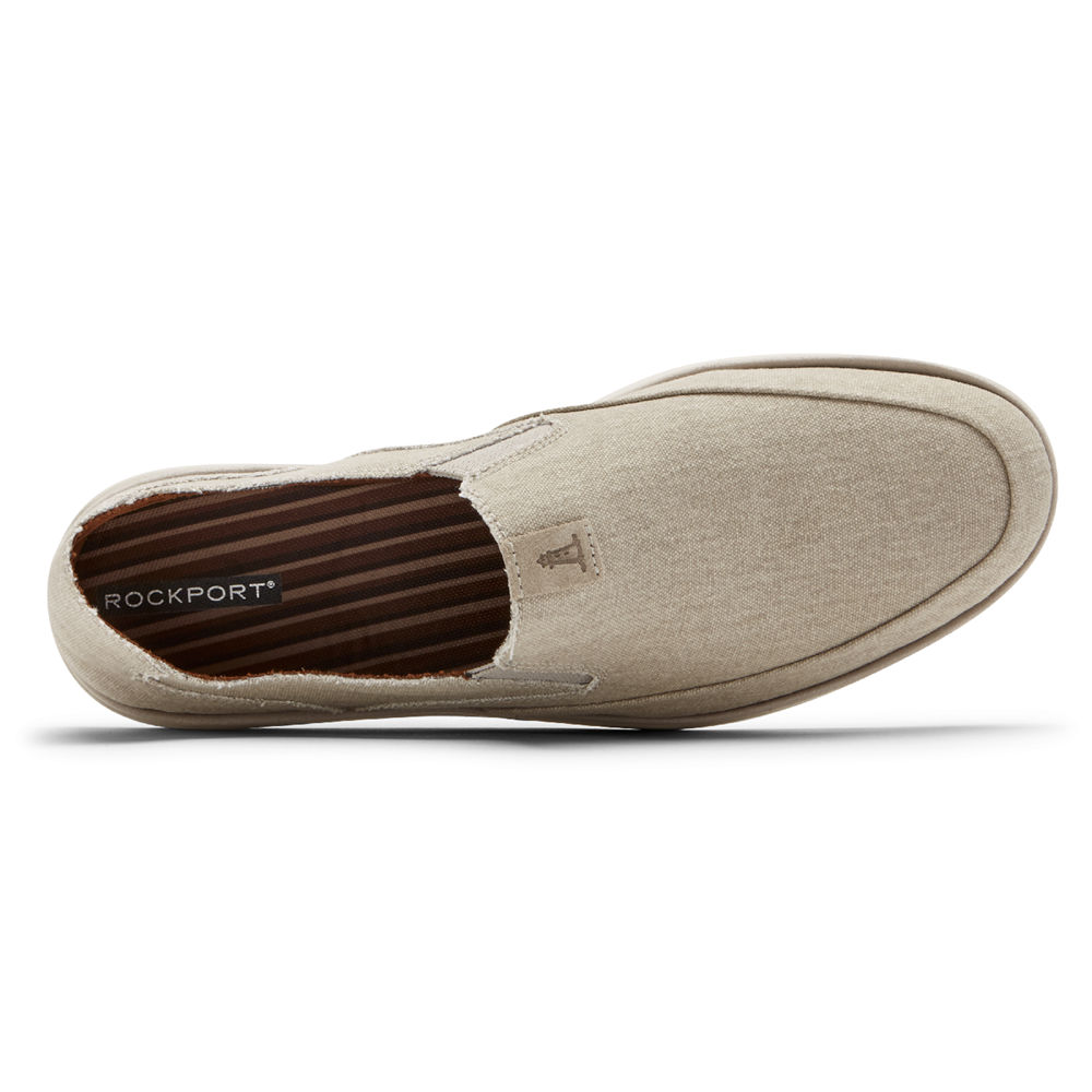 Rockport Singapore Mens Slip-On - Austyn Beige - AJ4795810